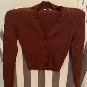 Brown Cropped Sweater